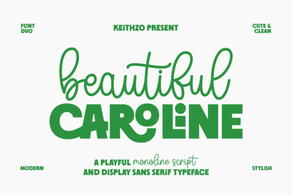 Beautiful Caroline: A Font Duo for Playful Sophistication