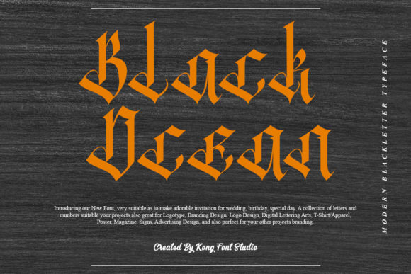 Black Ocean: A Bold Blackletter Font for Distinctive Designs