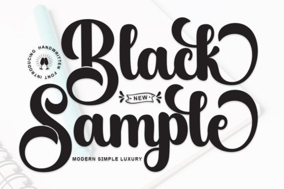 Black Sample: The Elegant Script for Timeless Design
