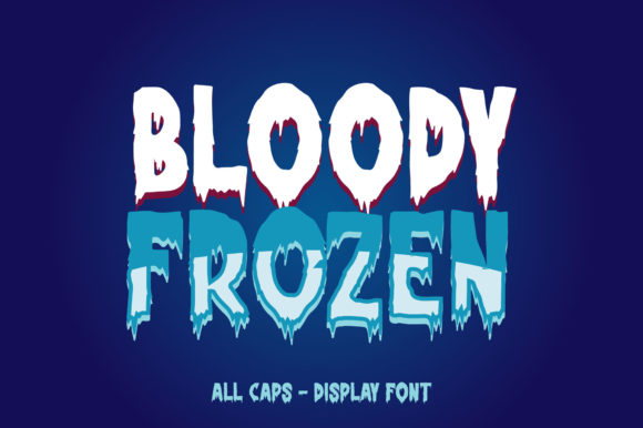 Bloody Frozen: A Cool Display Font for Bold, Creative Projects